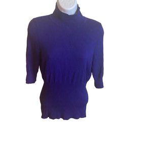 Express Design Studio size S blue fitted bottom sweater